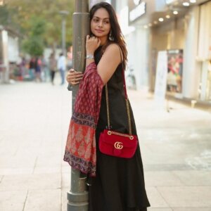 Paridhan Grace – Handloom A-Line Kurti Set with Linen Dupatta