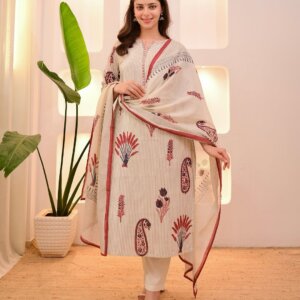 Easy Breezy Cotton Embroidered Suit Set