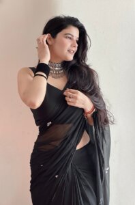 HALF PURE SHIFFON SAREE