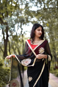Pure Chiffon Saree with Heavy Gotapatti Work | Wedding & Party Wear Saree