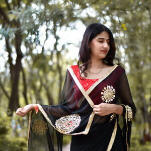 Pure Chiffon Saree with Heavy Gotapatti Work | Wedding & Party Wear Saree