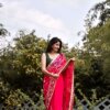 Pure Chiffon Saree with Heavy Gotapatti Work and Contrast Blouse