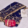 Pure Chiffon Saree with Heavy Gotapatti Work and Contrast Blouse