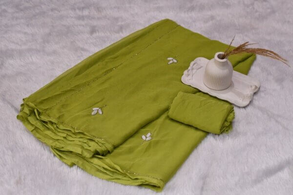 Pure Chiffon Saree with Heavy Gotapatti Work