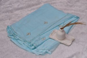 Pure Chiffon Saree with Heavy Gotapatti Work