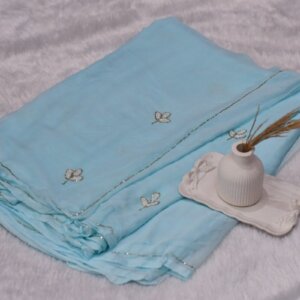 Pure Chiffon Saree with Heavy Gotapatti Work