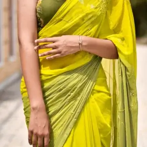 Designer Pure Chiffon Jaalwork Saree with Handwork ✨